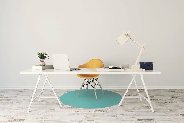 Desk chair floor protector Color dark turquoise