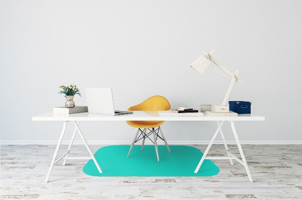 Office chair floor protector Turquoise