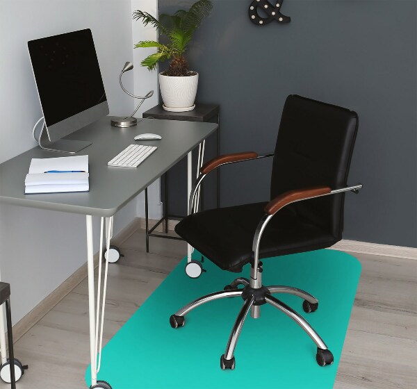 Office chair floor protector Turquoise