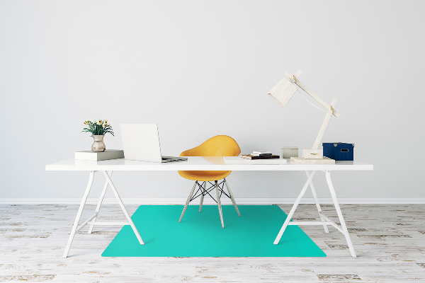 Office chair floor protector Turquoise
