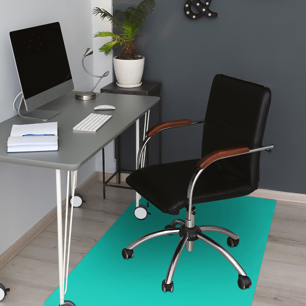 Office chair floor protector Turquoise