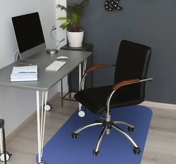 Office chair mat Blue color Road