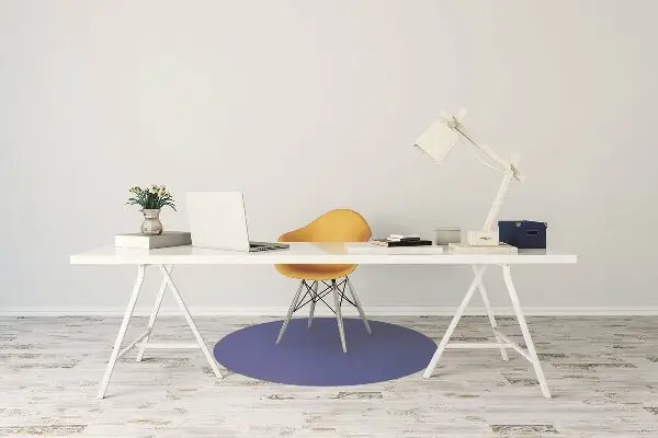 Office chair mat Blue color Road