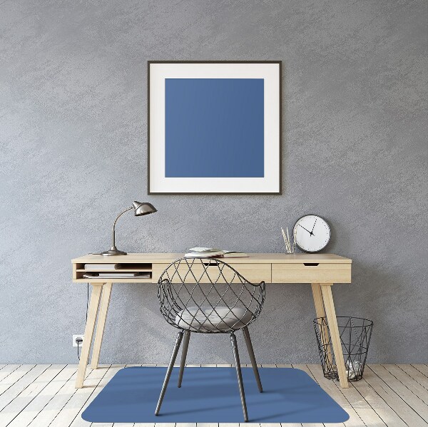 Desk chair floor protector Dark blue color