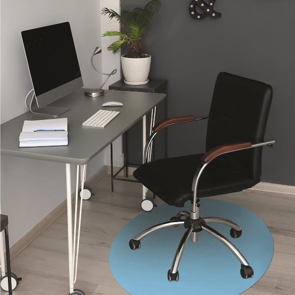 Computer chair mat Bright blue color