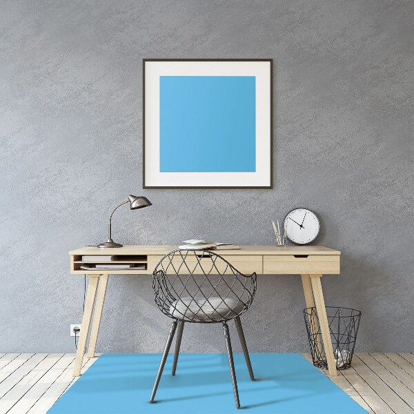 Computer chair mat Bright blue color