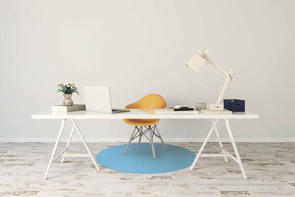 Computer chair mat Bright blue color