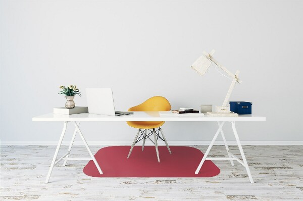 Computer chair mat Dark red color