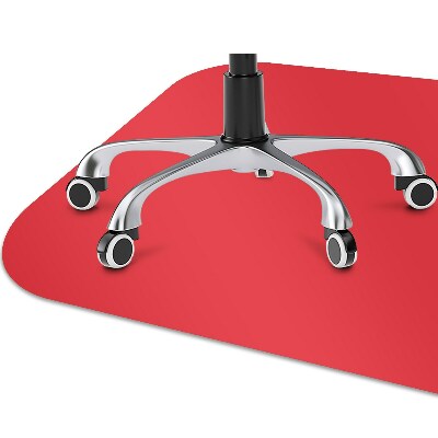 Office chair floor protector Bright red color