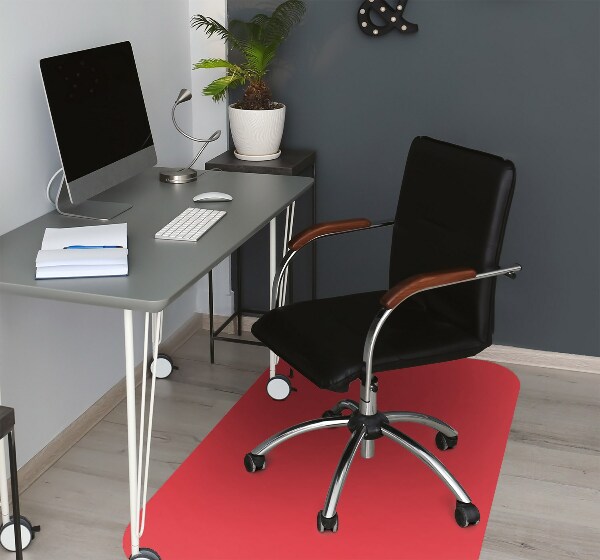 Office chair floor protector Bright red color