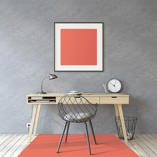 Office chair mat Pastel color orange