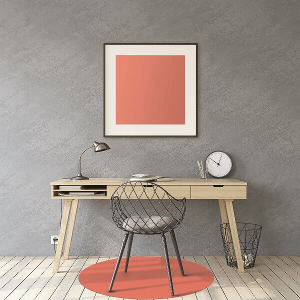 Office chair mat Pastel color orange