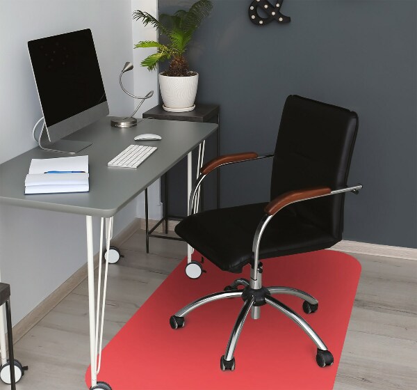 Office chair mat Orange color red