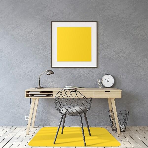 Desk chair mat Bright yellow color