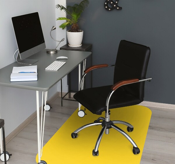 Desk chair mat Bright yellow color