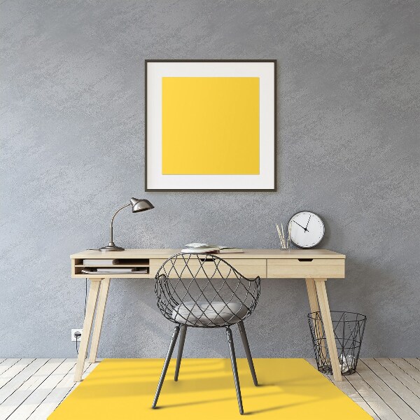 Desk chair mat Bright yellow color