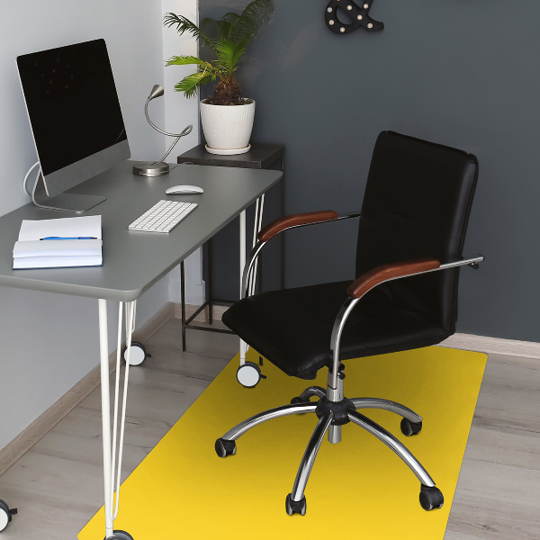 Desk chair mat Bright yellow color