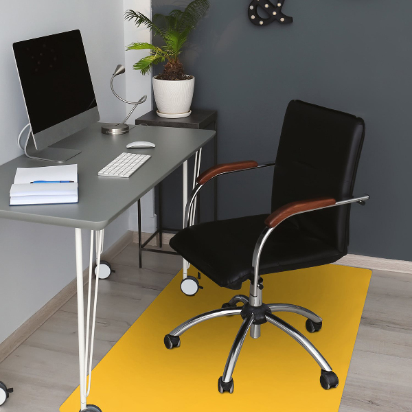 Office chair mat color Yellow