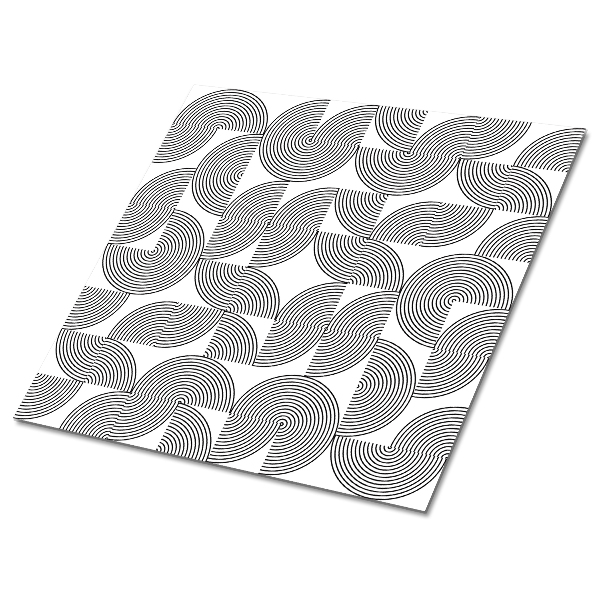 PCV tiles Geometric gray motif