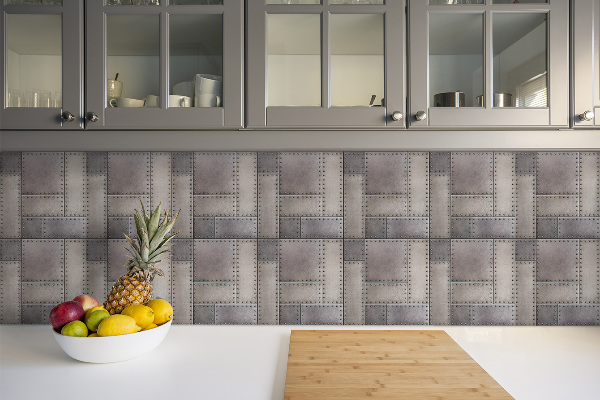 Vinyl flooring wall tiles Metal sheet texture