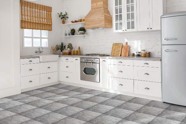 PCV panels Concrete floor