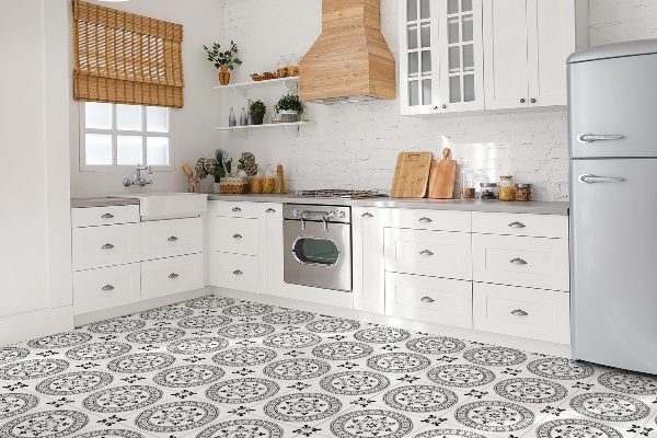 Vinyl tiles Oriental pattern