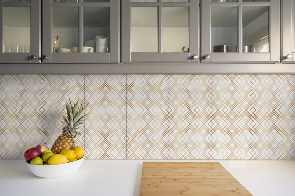 PCV paneling flooring Golden lines