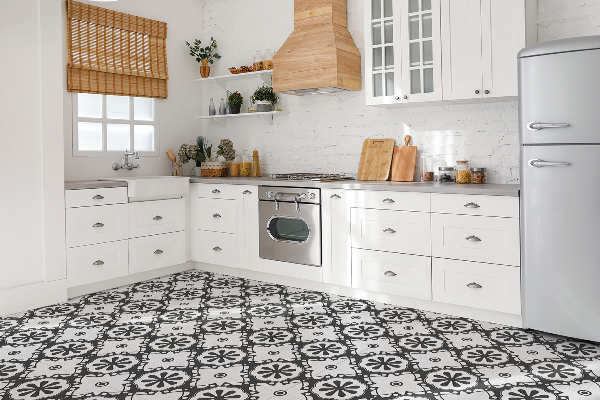 Vinyl tiles Geometric gray pattern
