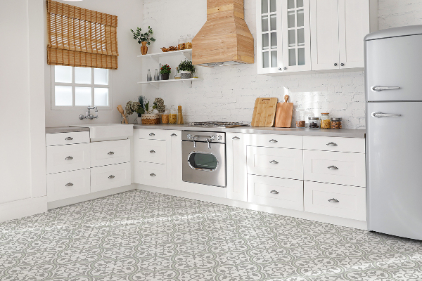 Vinyl tiles Flower motifs