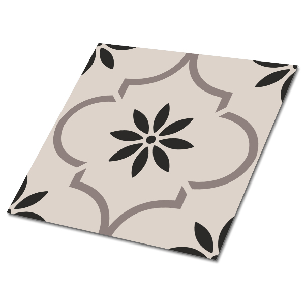 Self adhesive vinyl tiles Arabic flower pattern