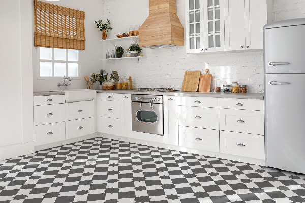 Vinyl floor wall tiles Geometric gray pattern