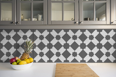 Vinyl floor wall tiles Geometric gray pattern