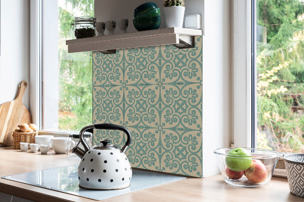 Vinyl floor wall tiles Oriental climates in green