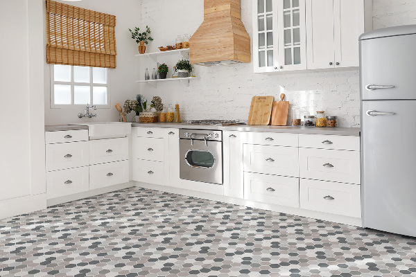 Vinyl floor wall tiles Honeycomb