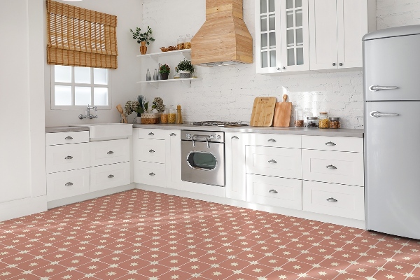 Vinyl floor wall tiles Stars in the square