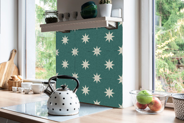 Vinyl floor wall tiles Eight-pointed star
