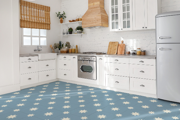 Vinyl floor wall tiles A seven-pointed star