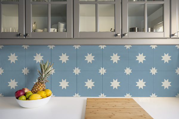 Vinyl floor wall tiles A seven-pointed star