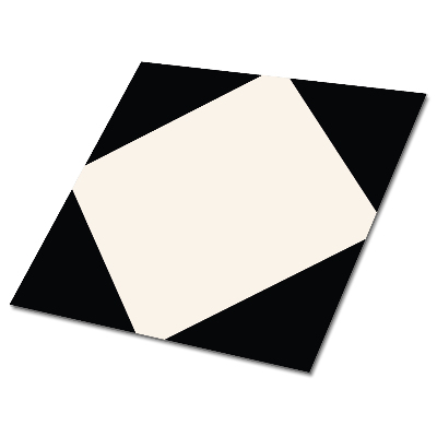 Vinyl floor wall tiles Black rhombus