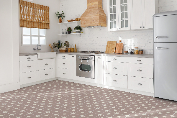Vinyl floor wall tiles Squares and stars