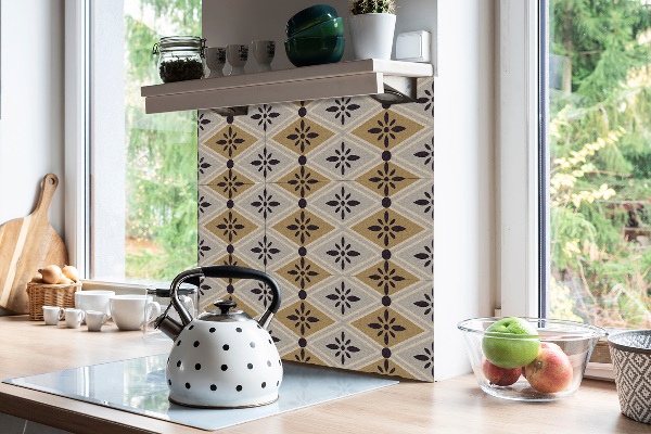 Vinyl floor wall tiles Colorful floral pattern