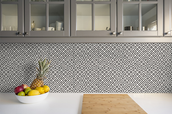 Vinyl flooring wall tiles Geometric lines