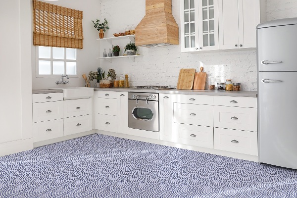 Vinyl wall floor panels Drops of water