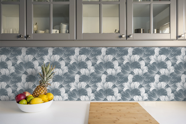 Vinyl tiles on wall floor Flowers
