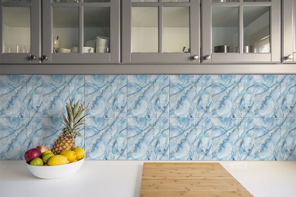Vinyl tiles on wall floor Winter marble