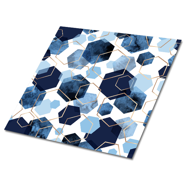 Sticky vinyl tiles Geometric blue abstraction