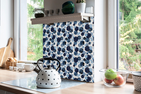 Sticky vinyl tiles Geometric blue abstraction