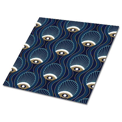 Sticky vinyl tiles Vintage eyes pattern