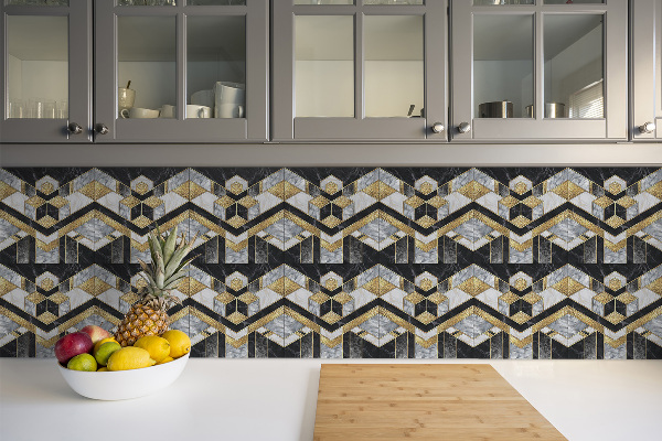 Sticky vinyl tiles Geometric illusion