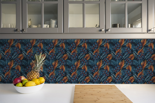 Sticky vinyl tiles Exotic leaves